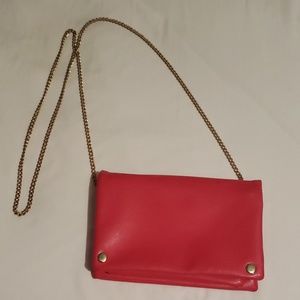 Red Crossbody Gold Chain
